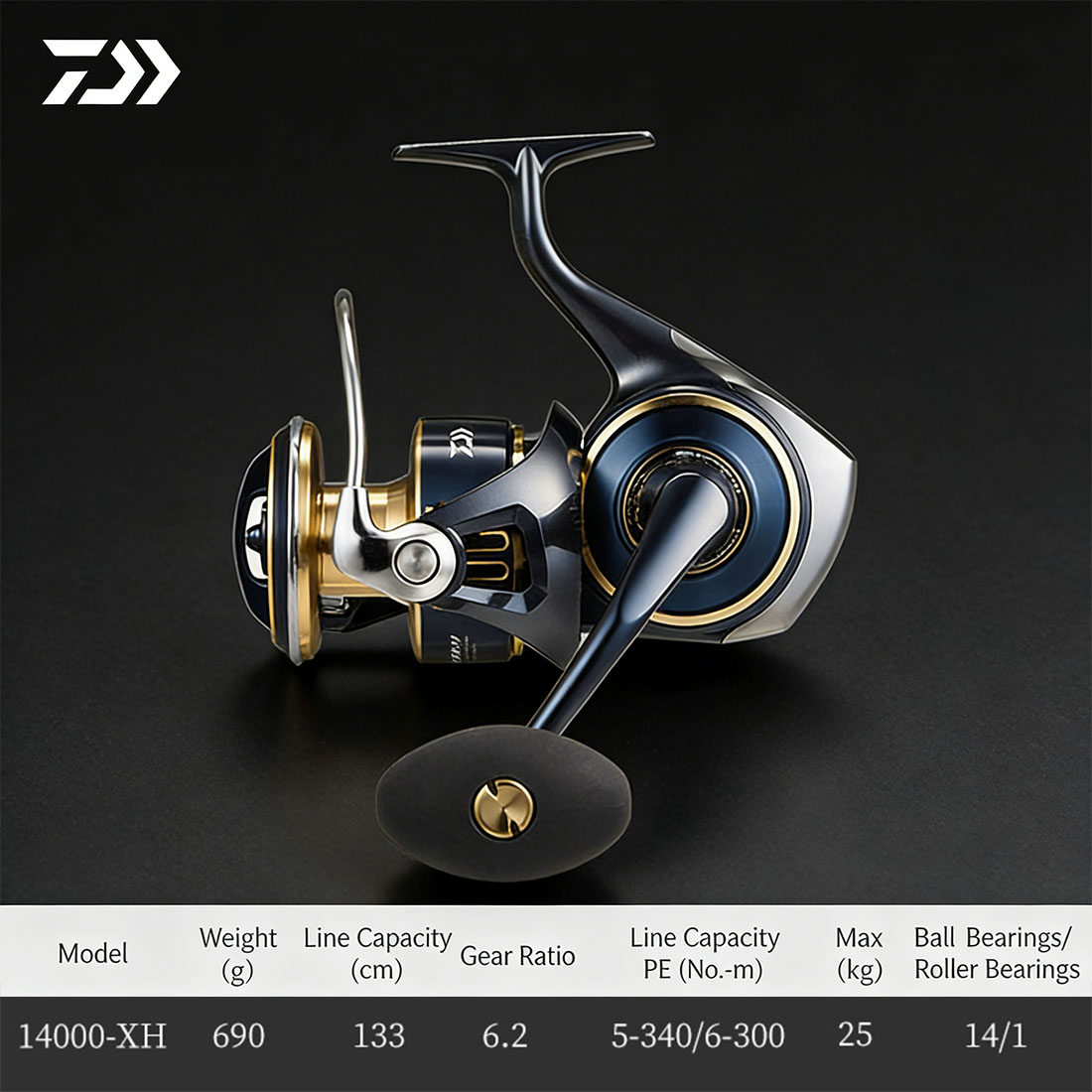 Daiwa Reel Bg - Originele DAIWA 2025 SALTIGA 8000-25000 Spinning