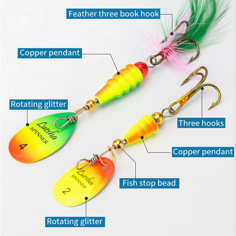 LUSHAZER 5 stks/partij Spinner - Fishing Hook Treble recensie en prijs