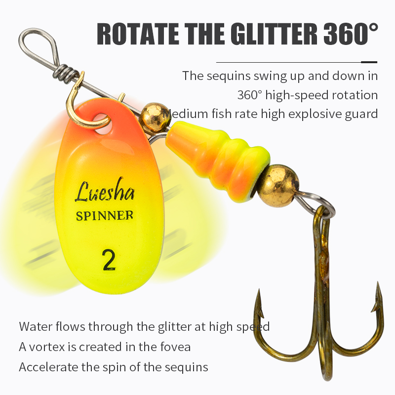 LUSHAZER 5 stks/partij Spinner - Fishing Hook Treble recensie en prijs